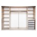 Gold Dulap 2800 Crem cu usi MDF Lucios + 1 Comoda